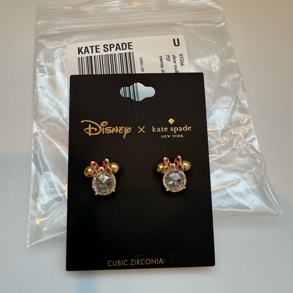 Kate Spade Gold and Pink Stud Earrings - Picture 7 of 7